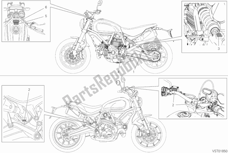 Wszystkie części do Posizionamento Targhette Ducati Scrambler 1100 Thailand 2019